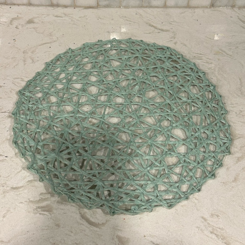 Round Turquoise Place Mats - set of 6